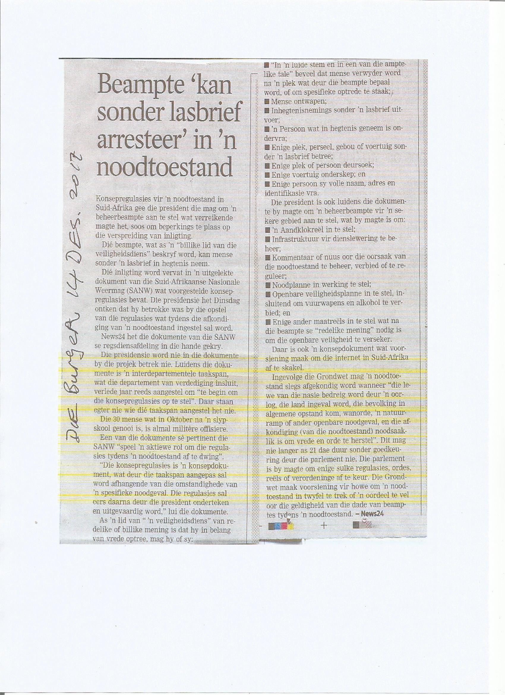 Noodtoestand