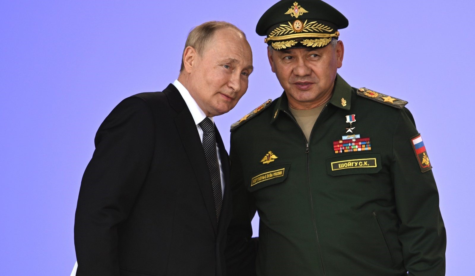 Putin en sy minister van Verdediging