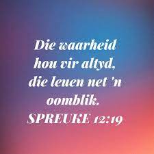 waarheid teenoor die leuen