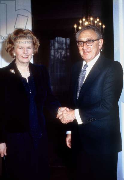 Henry Kissinger and Margaret Thatcher