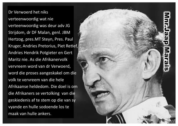 Verdeeldhed Jaap Marais Malan Strijdom Verwoerd 624x441