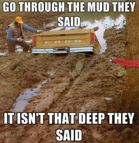 stuck in the mud